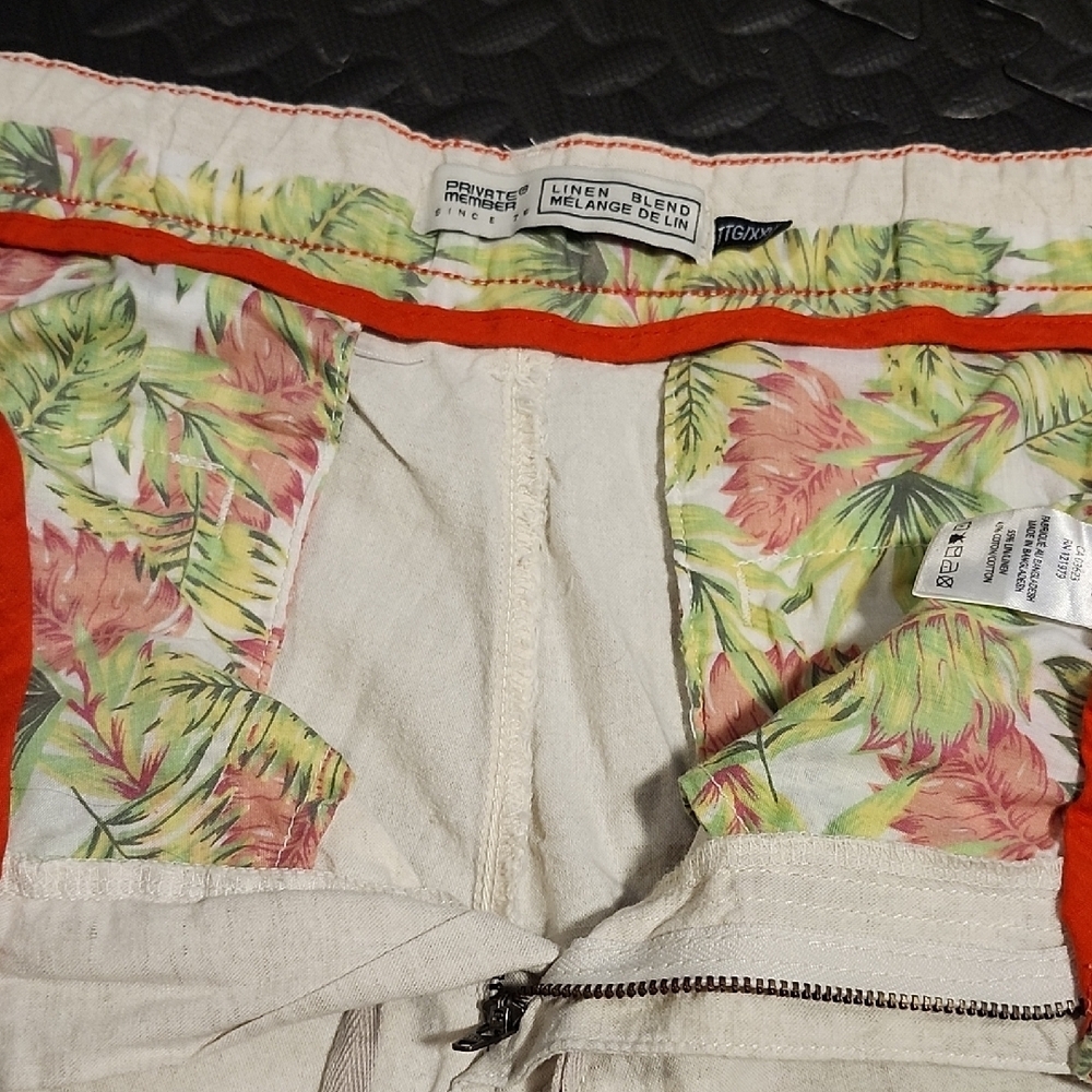 ⭐ Members Only Men's Shorts Size 38 Khaki Casual Summer Flat Front - Picture 4 of 8